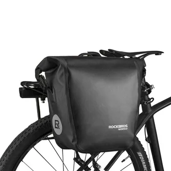 

FLGT-Rockbros Bicycle Rack Bag Full Waterproof High Capacity Mountain Bike Accessories Cycling Rear Basket Panniers Bike Lugga