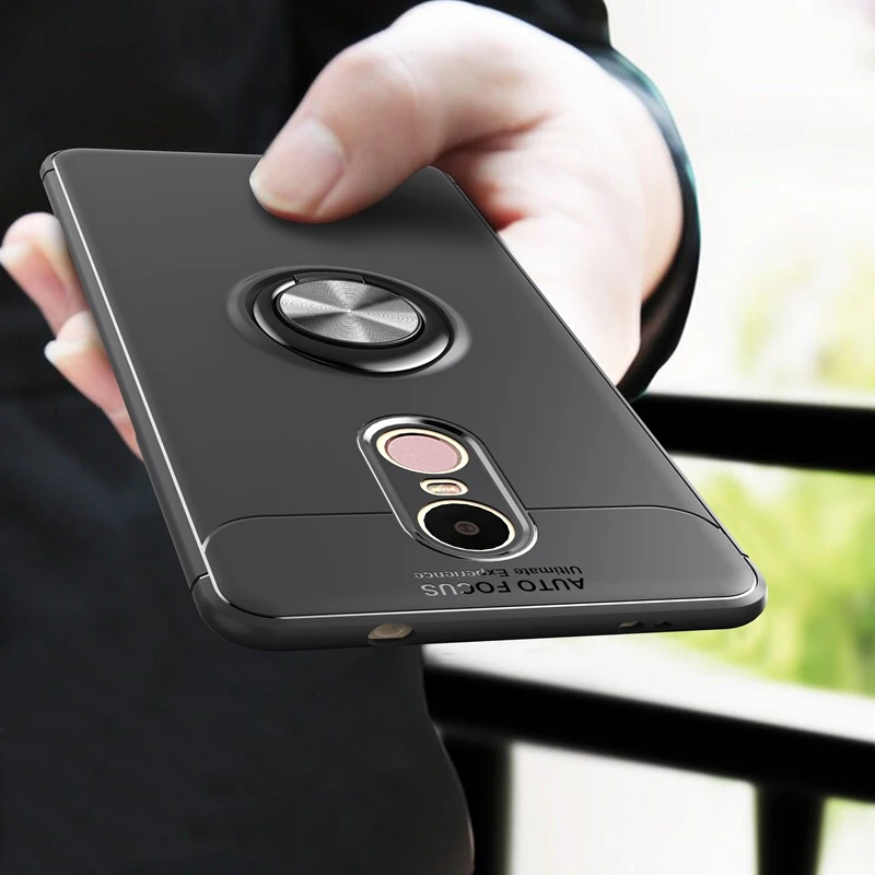 

For Xiaomi redmi note 4X Case Magnetic Ring Adsorption Cases Redmi note 4X pro Soft TPU Rubber Stand Case Cover redmi note 4 pro