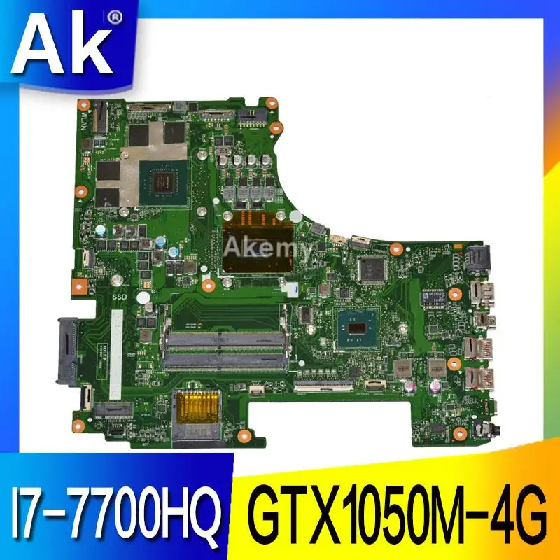Best AK ROG GL753VD Laptop motherboard for ASUS GL753VD GL753E GL753V GL753 Test original mainboard I7 7700HQ GTX1050M 4G