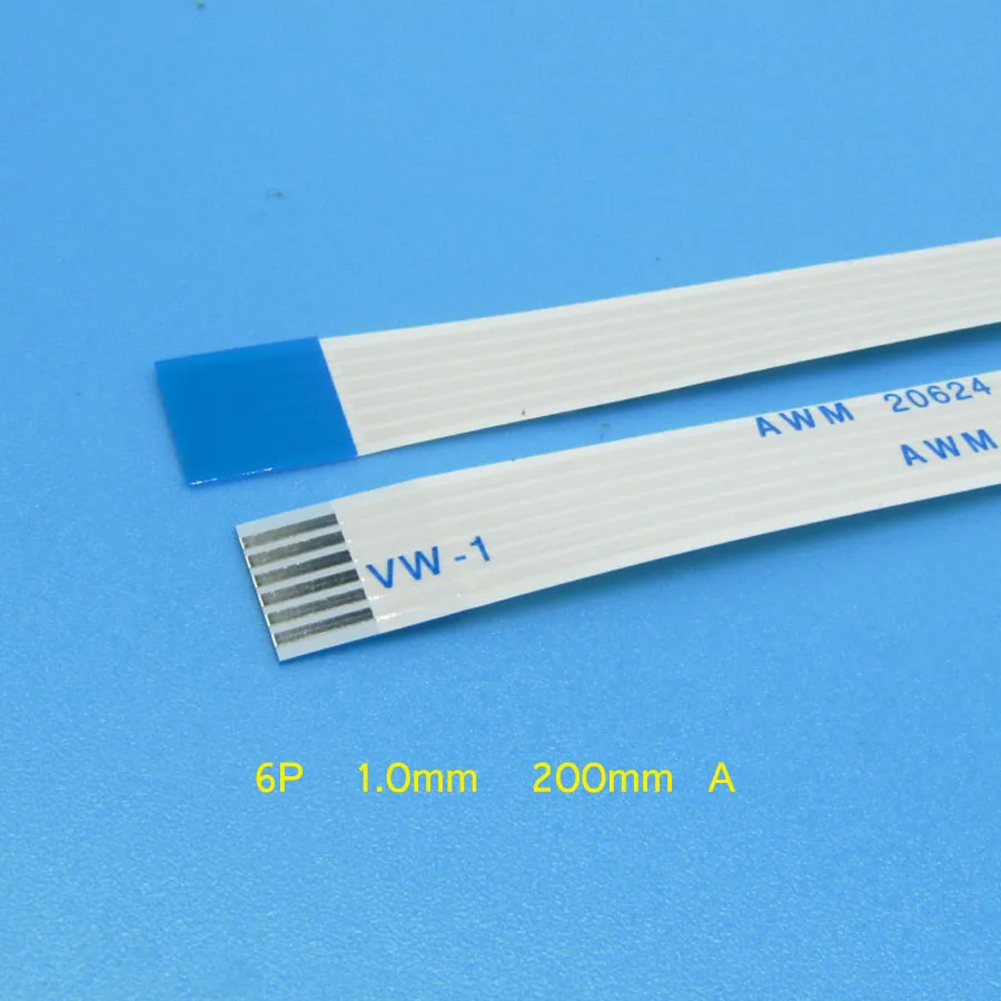 5PCS New FFC FPC flat flexible cable 1.0mm pitch 6 pin 6PIN Forward