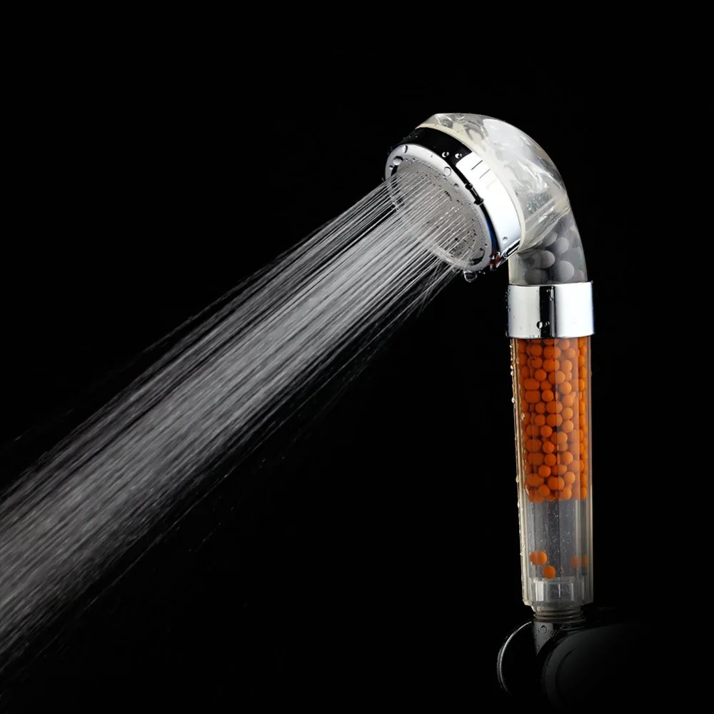 

Shower Bath Head Showerhead High Pressure Stone Stream Handheld Shower Head With Negative Ion Far infrared Mineralized Ball
