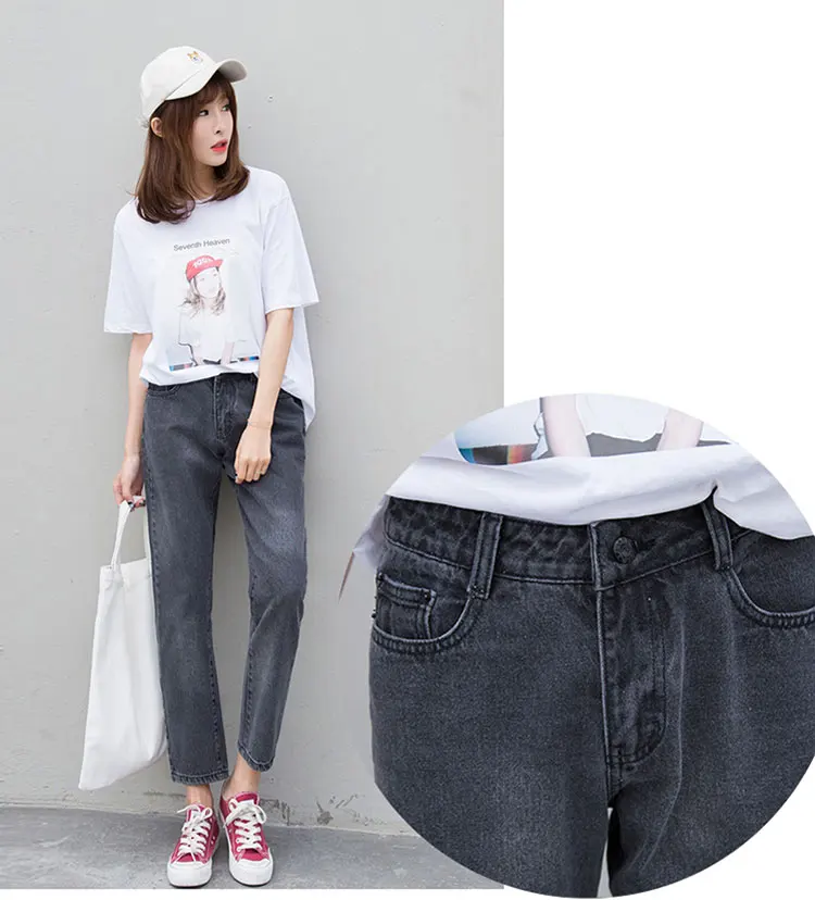 Dunayskiy Loose Plus Size Jeans Woman High Waist Casual Boyfriend Denim Jeans Harem Pants Trousers For Women Streetwear Clothes