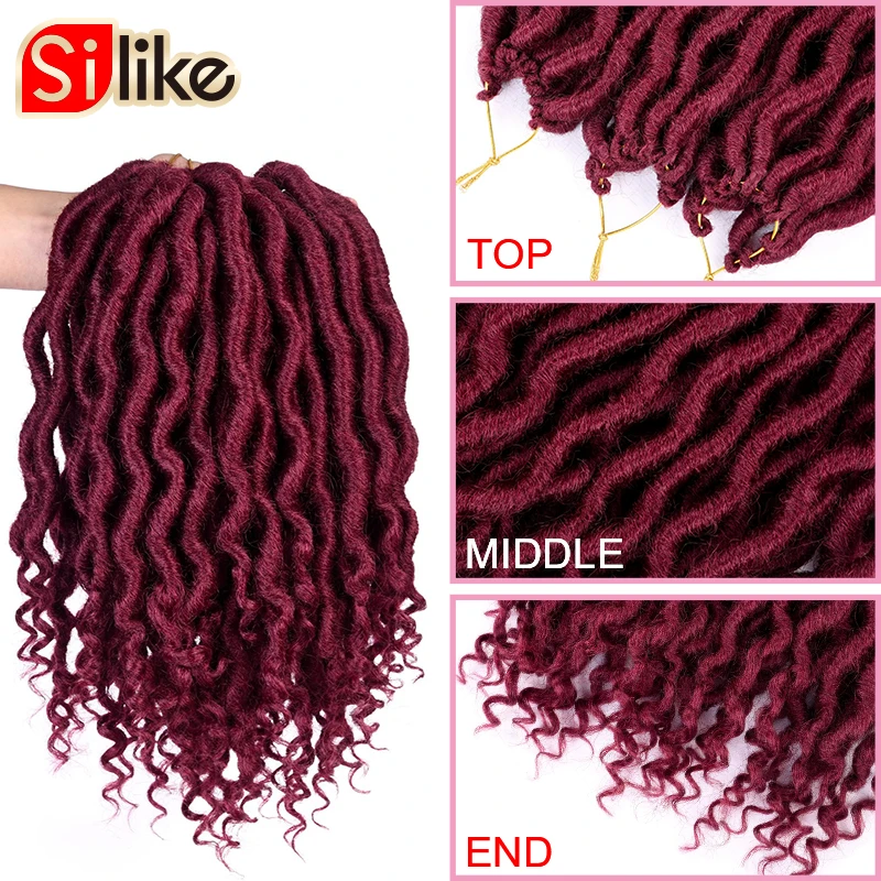 Silike 12 inch Synthetic Goddess Faux Curly Crochet Braid High Temperature Fiber Hair Extensions Women Kids Silike 12 inch Synthetic Goddess Faux Curly Crochet Braid High Temperature Fiber Hair Extensions Women Kids