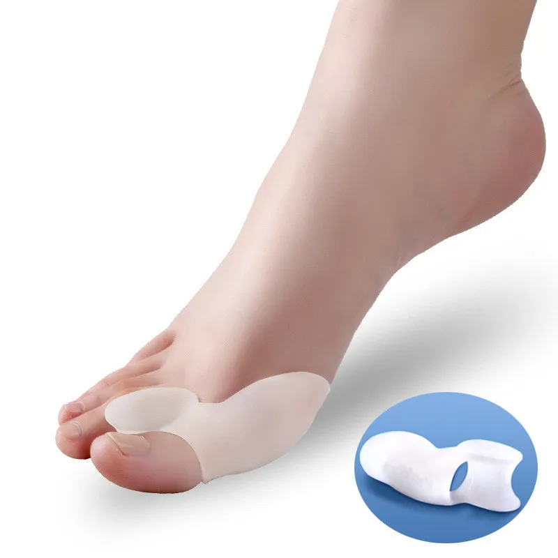 KONGDY 2 Pairs=4 Pieces Bunion Corrector Silicone Gel Toe Corrector Hallux Valgus Thumb Guard Foot Pain Relieve Patch