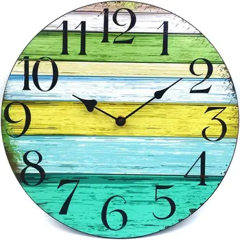 

12 inch Vintage Rustic Country Tuscan Style Decorative Round Wall Clock