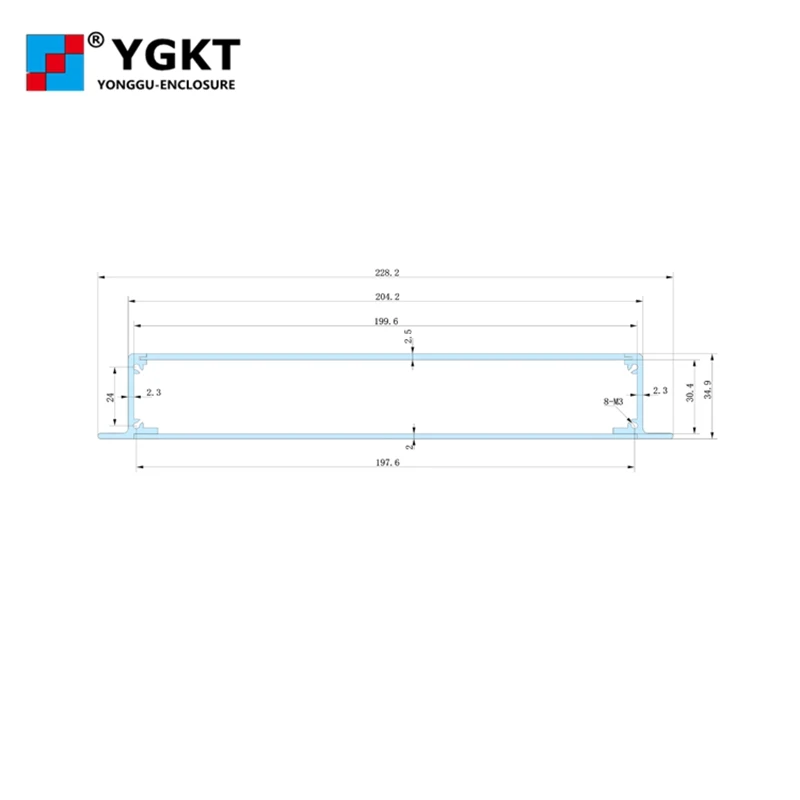 G06 229W35H mm/9 21 ''x 3 15'' алюминиевый корпус для переноски экструзионная