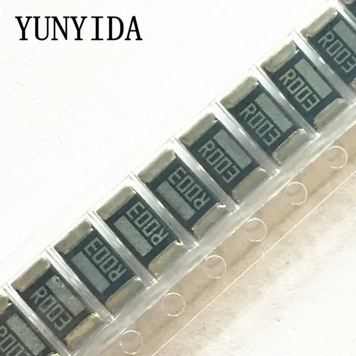 50PCS SMD Alloy Resistor 2512 0 003R 3 MOhm R003 1 in Resistors From