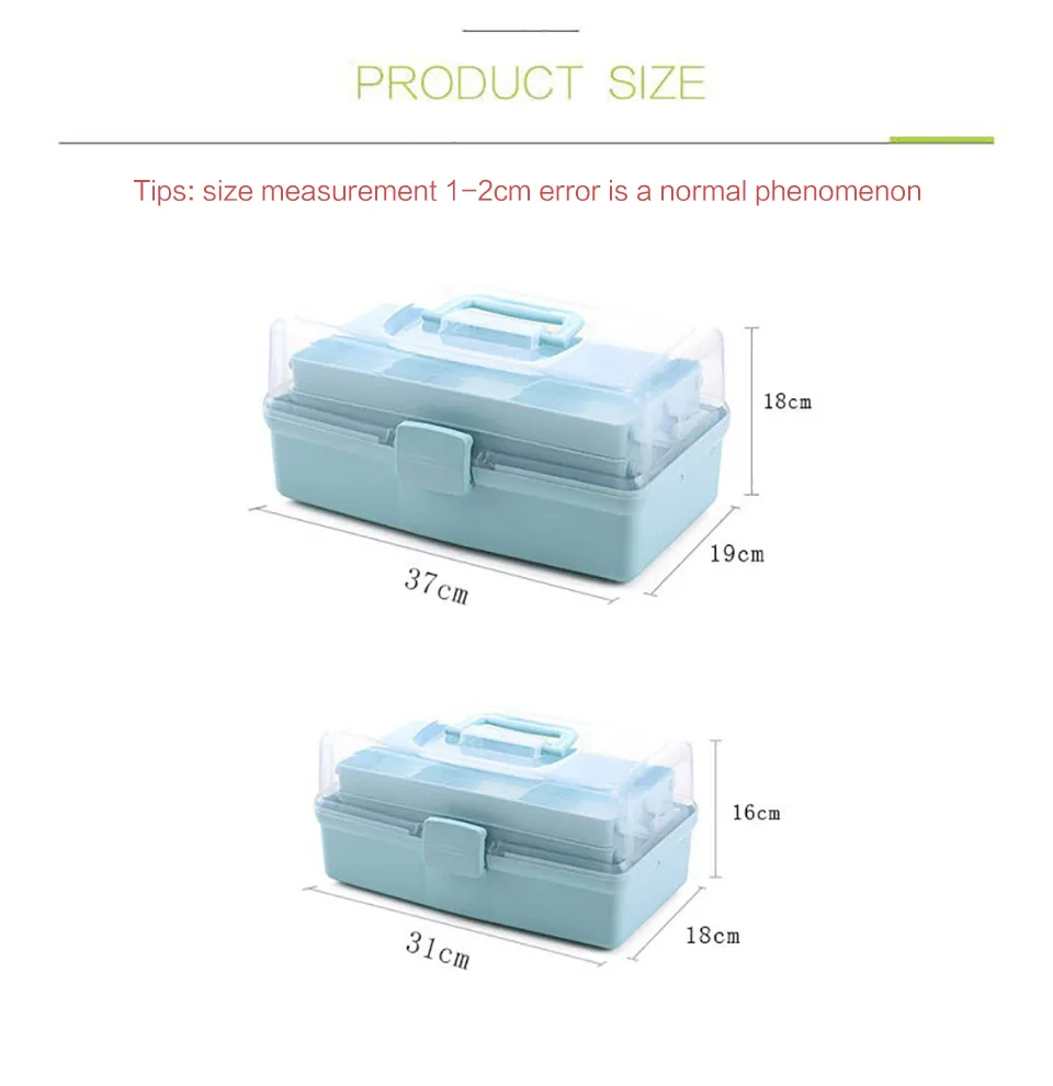 Пластик 3 Слои Медицинский Набор Портативный аптечка первой помощи Комплект детский ящик для хранения наркотиков