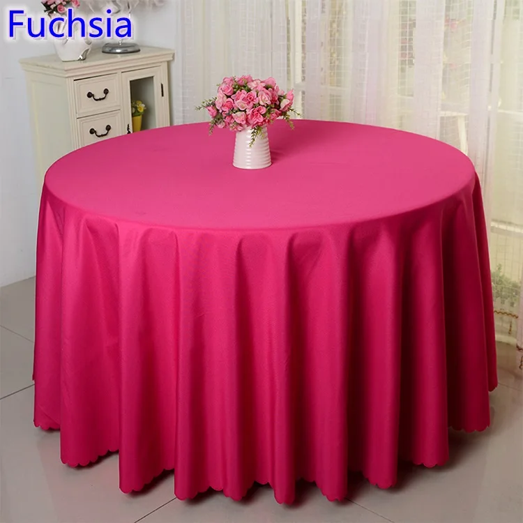 

Fuchsia Colour Polyester table cloth table cover table linen round table decoration wedding hotel show party