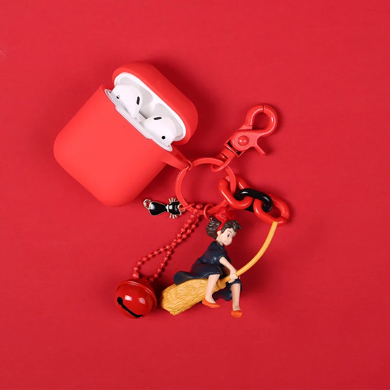 

Cartoon cute girl Silicone Case for Apple Airpods Bluetooth Wireless Earphone Airpods Headphone Protective Bag keychain