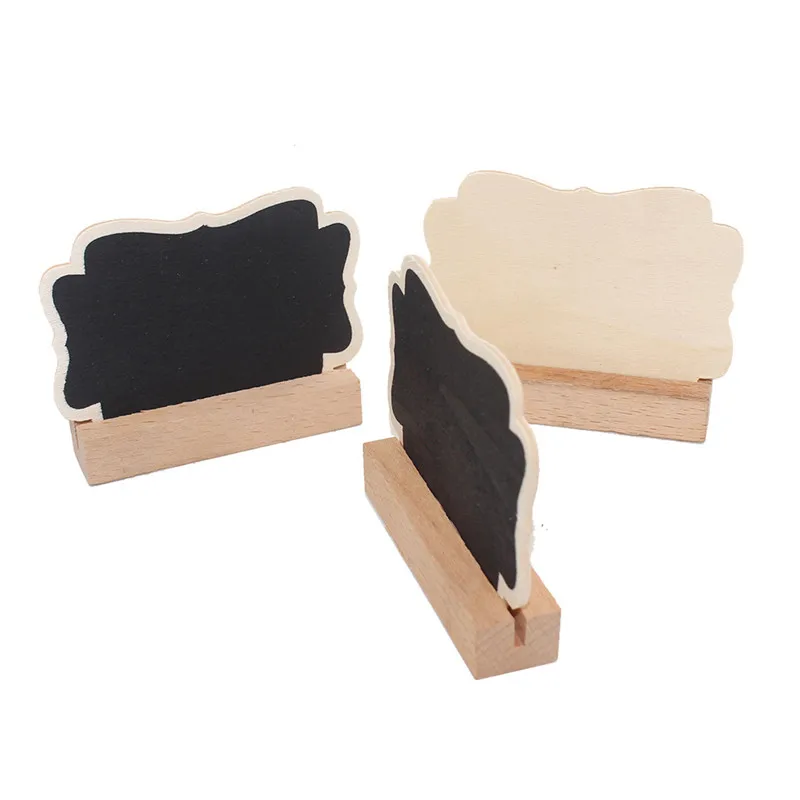 

50pcs/Lot Butterfly Wooden blackboard with card slot Students' DIY tools mini Blackboard office school supplies