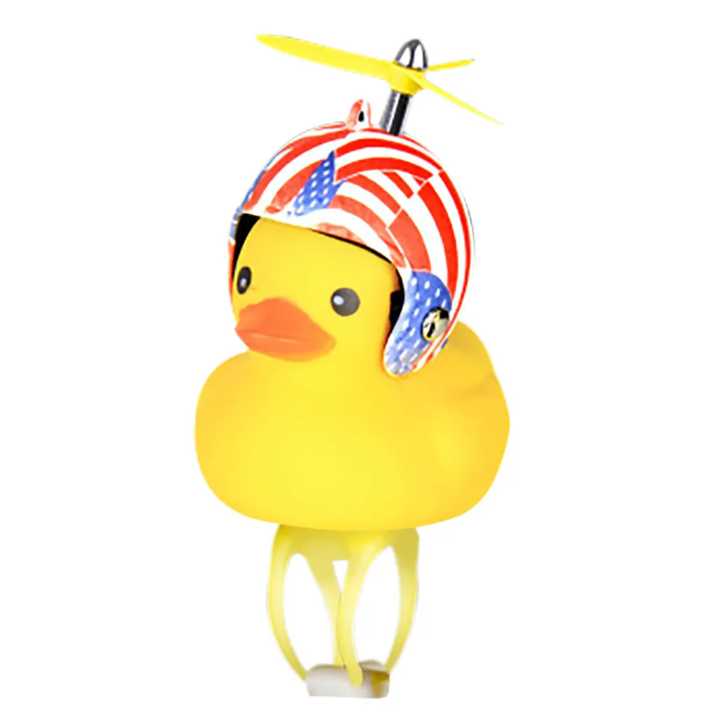 Clearance 1pcs Cartoon Yellow Silica Gel Little Duck Shape Bicycle Bells Shining Mountain Bike Handlebar Duck Head Light Accessories #0621 8