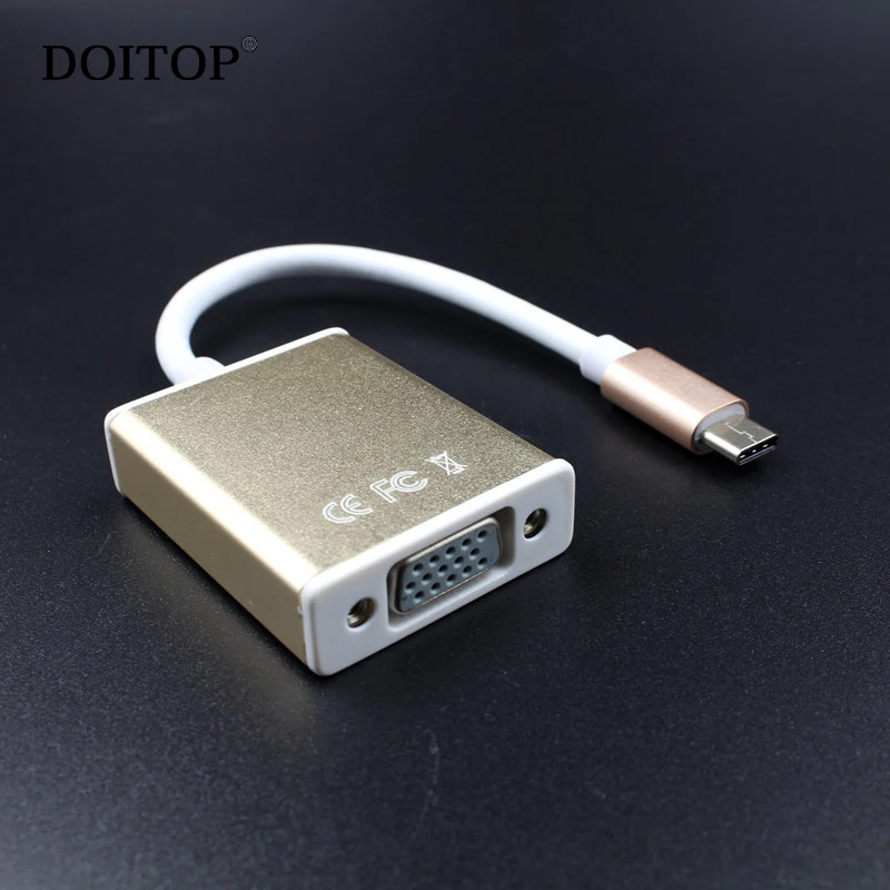 DOITOP HD 1080P USB 3 1 Type C To VGA Adapter Converter Digital Cable USB Type