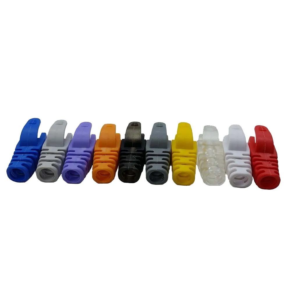 50pcs RJ45 protector for Connector grasp CAT5E CAT6 RJ45 Plug Ethernet Network Cable Strain Relief Plugs Protector