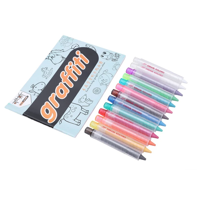 

12 Pieces Painting Color Chalk Graffiti Chalk Blackboard Crayons Food Grade Environmental Painting Water Soluble Crayons Marke