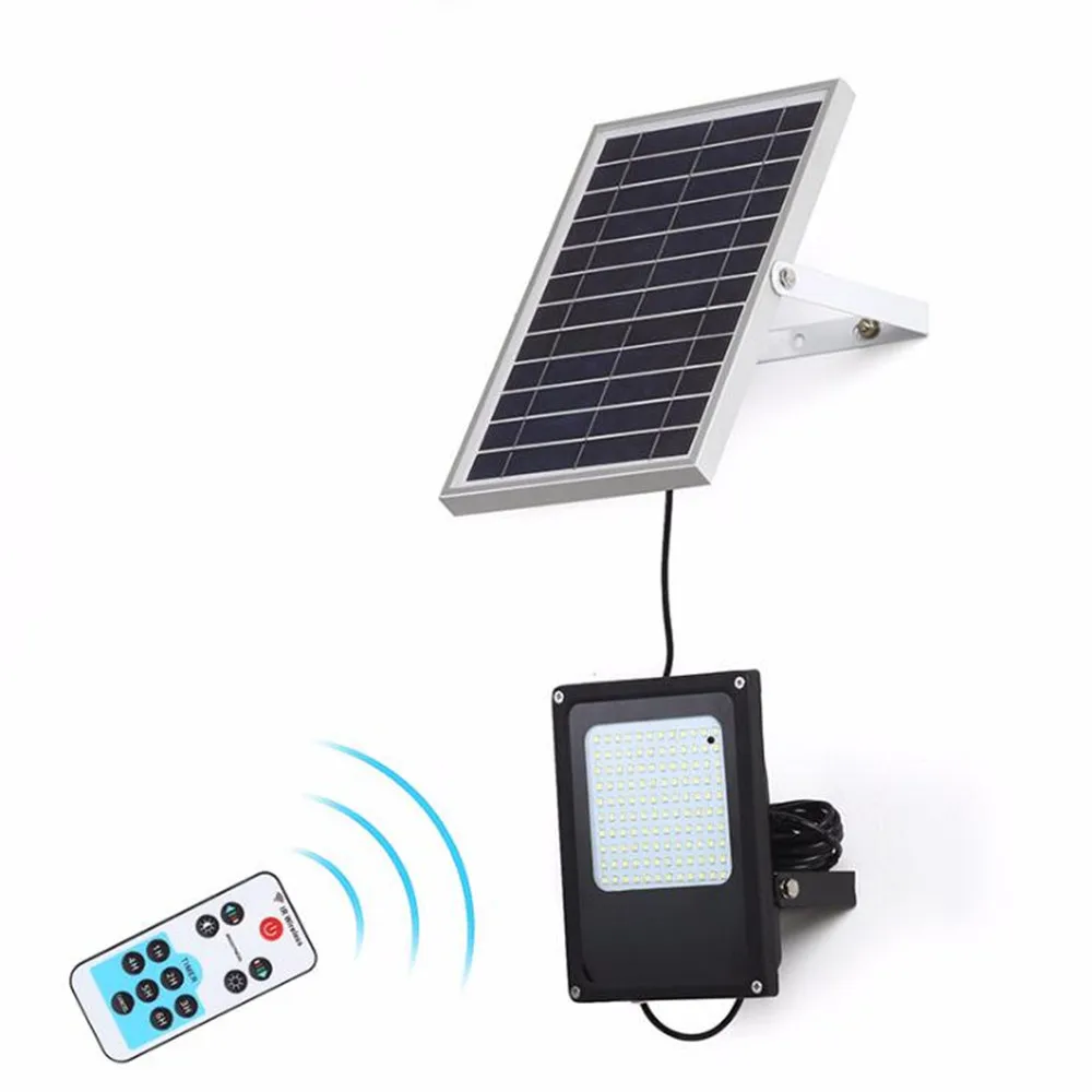 

120LED Solar Light Solar Working Lamp Garden Floodlight With Lux Sensor & Remote Control Led Spotlight Outdoor Waterproof IP65