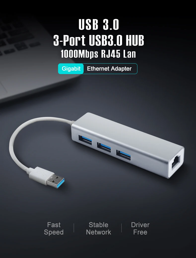 OFCCOM USB Ethernet USB 3,0 2,0 до RJ45 концентратор 10/100/1000M Ethernet-адаптер Сетевая карта USB локальной сети для Macbook Windows