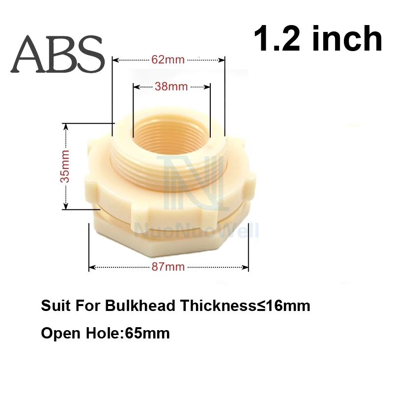 NuoNuoWell аквариум ABS переборки разъем ведро воды трубка для цистерны суставов 1,"-4" Большой размер сливной соединитель герметичный