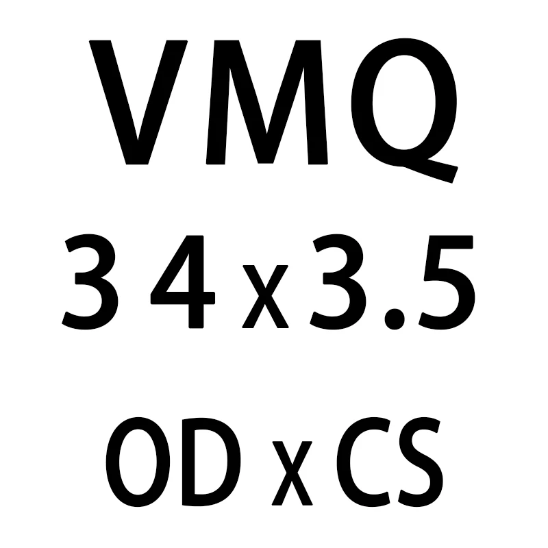 5 шт./лот силиконовым кольщом силикон/VMQ-хомут с круглым воротником для мальчиков и девочек 3,5 мм Толщина OD32/33/34/35/39/40/44/45/50 мм резиновое уплотнительное кольцо уплотнение шайба кольцо - Цвет: OD34mm