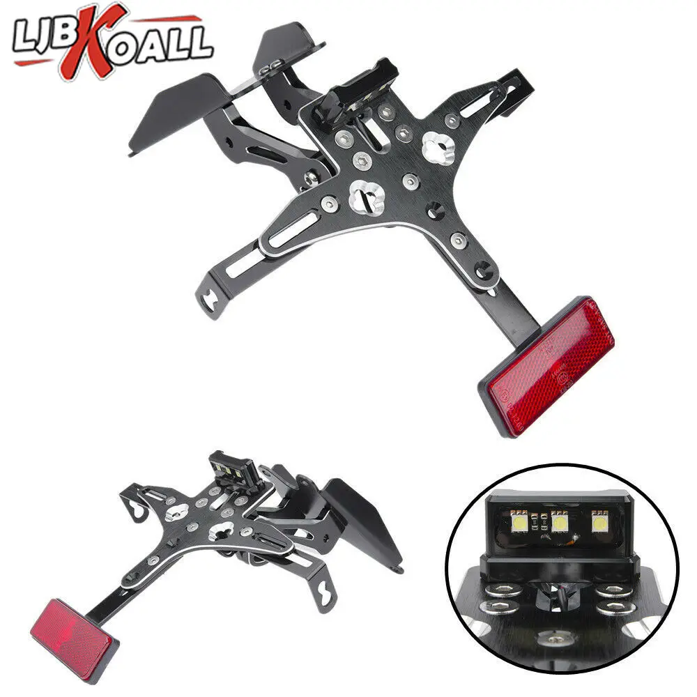 

LED Motorcycle License Plate Light For Ducati Hypermotard 821 2012 2013 2014 Black Fender Eliminator Taillight Mount Holder