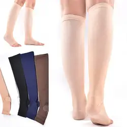 Новинка 2019 года 1 пара компрессионный уровень спецодежда медицинская эластичные без пальцев сна носки для девочек поддержка колене