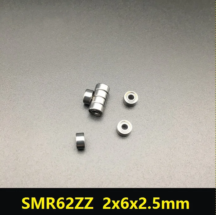

50pcs ABEC-5 SMR62ZZ SMR62 ZZ Stainless steel ball bearing Miniature 2x6x2.5 mm Shielded Deep Groove Ball Bearing 2*6*2.5mm