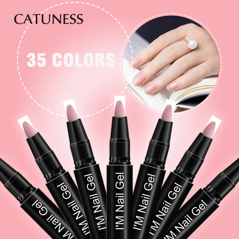 

CATUNESS Sequins 35 Colors Nail Art Brush Drawing Paint Colorful Pen Design Manicure Profession Acrylic UV Gel Nail Decoration
