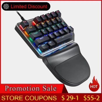 

Motospeed K27 Mechanical Keyboard Gaming Keyboard Mixed Light Backlight Ergonomics Design PC USB Wired 27 Key for PUBG Computer