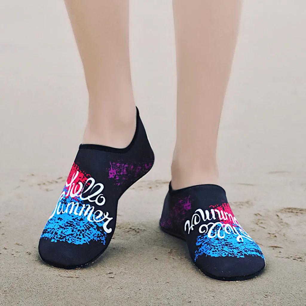

MUQGEW Summer Couple's flats water shoes New arrival Quick Dry Socks Beach Swim Exercise Shoe camouflage flats sneaker for men