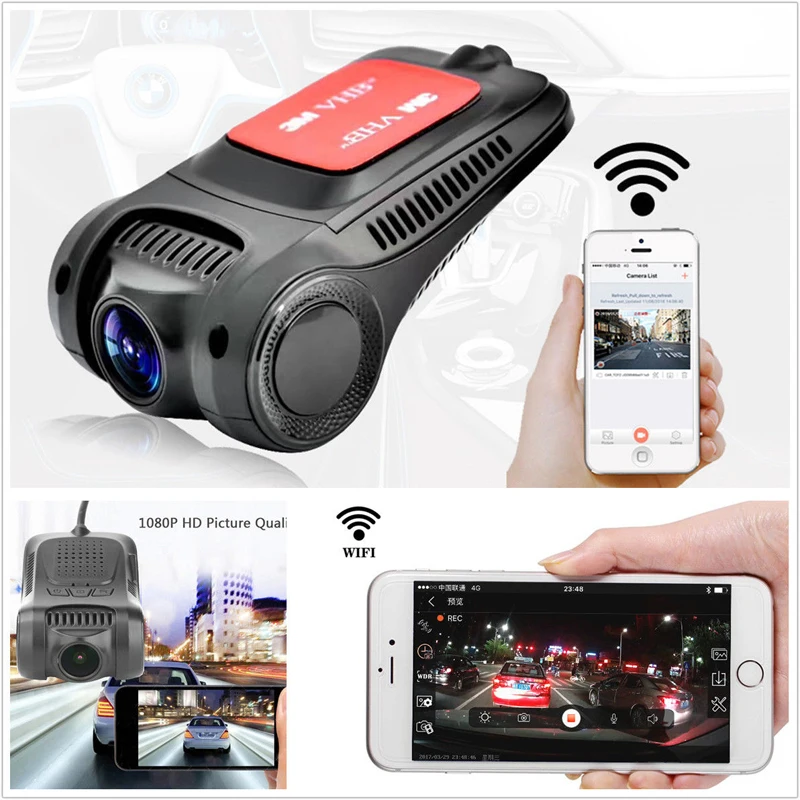

APRICOTCAR HD Mini DVR Driving Video Recorder Dash Cam Wifi Smart Phone APP Control High Speed DVR Car Black Box