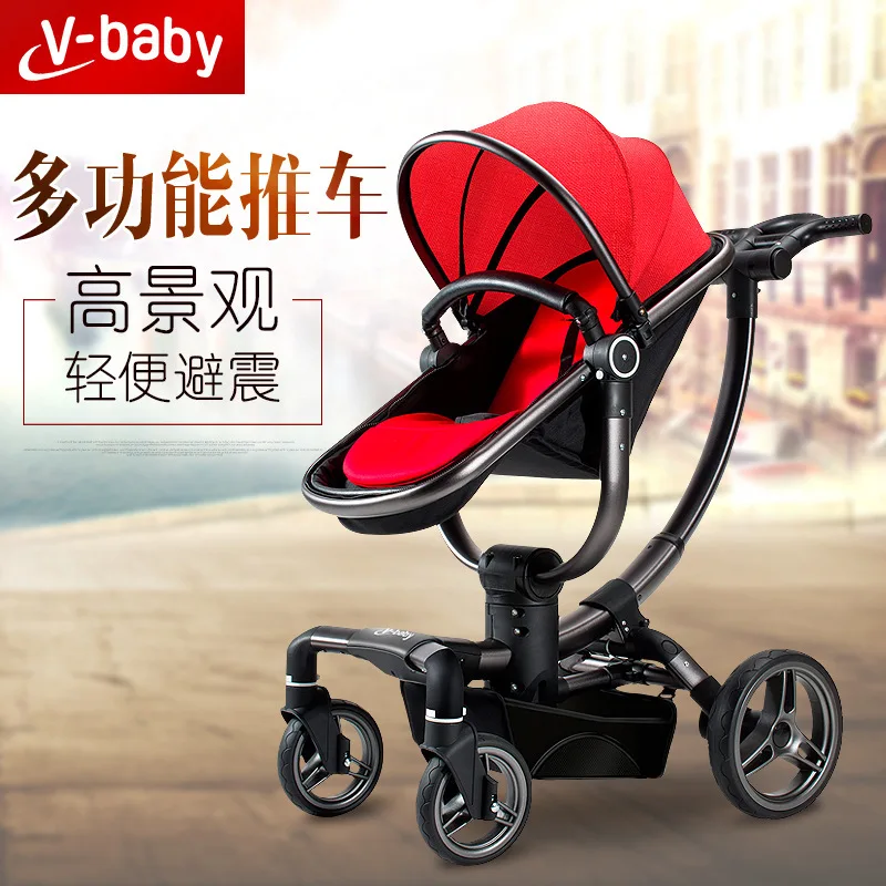 7,8 Роскошная многофункциональная детская коляска с высоким видом 3 в 1 с автомобильным сиденьем дорожная система портативная складная четырехколесная коляска для новорожденных