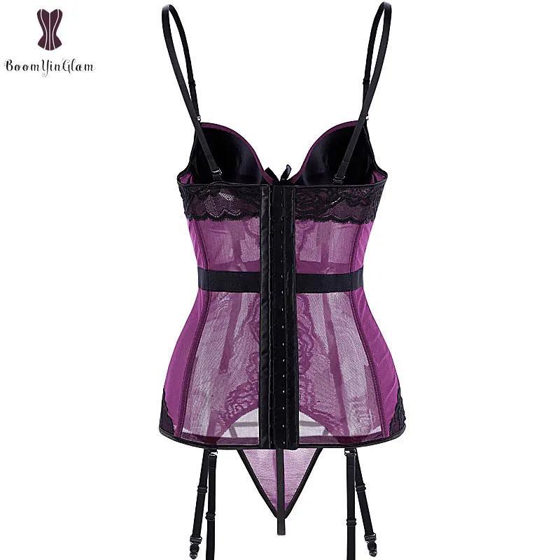 Padded Bra Lingerie Corset Sexy Women Night Wear Waist Trimmer Lace Transparent Elastic Boned Waist Slimming Underwear Bustiers Padded Bra Lingerie Corset Sexy Women Night Wear Waist Trimmer Lace Transparent Elastic Boned Waist Slimming Underwear Bustiers