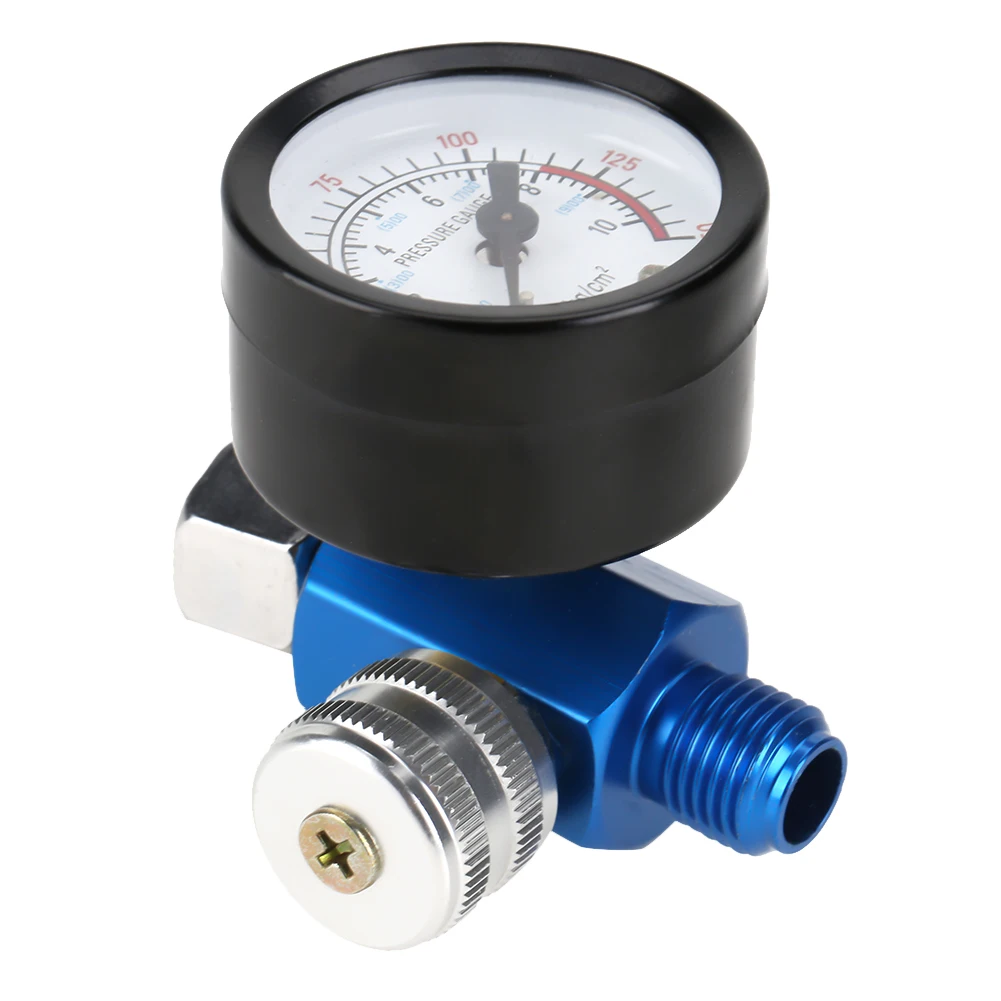 

1/4” Adjustable Spray Paint Gun Auto Paint Air Pressure Regulator Pressure Gauge Pneumatic Tool Accessory