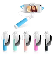 New Mini Wired Selfie Stick Extendable Monopod With Mirror For IPhone Android Samsung Smart Phones Camera Perche Selfies Tripod