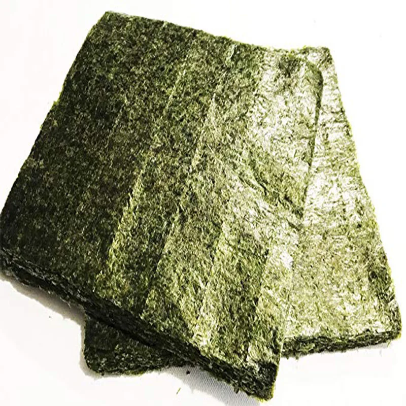 Лидер продаж темно-зеленый вторичная выпечка Нори Суши 100 шт половинной резки суши нори водорослей с фабрики AAA Качество