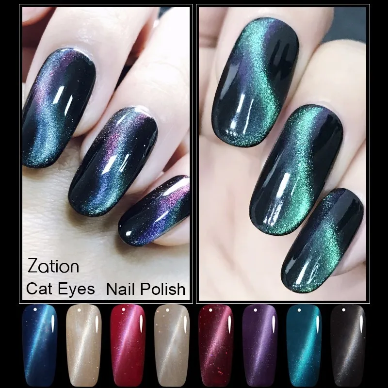 

Zation 7ml Magnetic Cat Eye Gel Nail Polish Lacquer Soak Off Uv LED Long-lasting Gel Lacquer Cat's Eye Nail Gel Hybrid Varnishes