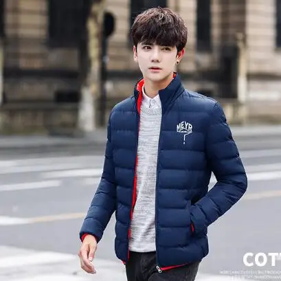 Winter 2019 trend handsome clothes short thick cotton jacket men's cotton clothes V40 Winter 2019 trend handsome clothes short thick cotton jacket men's cotton clothes V40