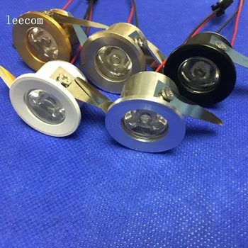 

100pcs/lot Mini Downlight Under Cabinet Spot Light 1W Ceiling Recessed Lamp AC85-265V Dimmable Down lights free shipping