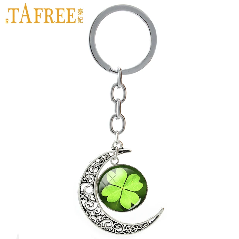 TAFREE Lucky jewelry Four Leaf Clover keychain spring good luck women mandala lotus flower tree of life pendant key chain T673 цена TAFREE Lucky jewelry Four Leaf Clover keychain spring good luck women mandala lotus flower tree of life pendant key chain T673 цены онлайн