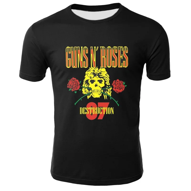 Новинка, Мужская 3D футболка, известный бренд guns N Roses, футболка с коротким рукавом для мужчин/женщин, guns N Roses, футболка с коротким рукавом, Прямая поставка - Цвет: T13