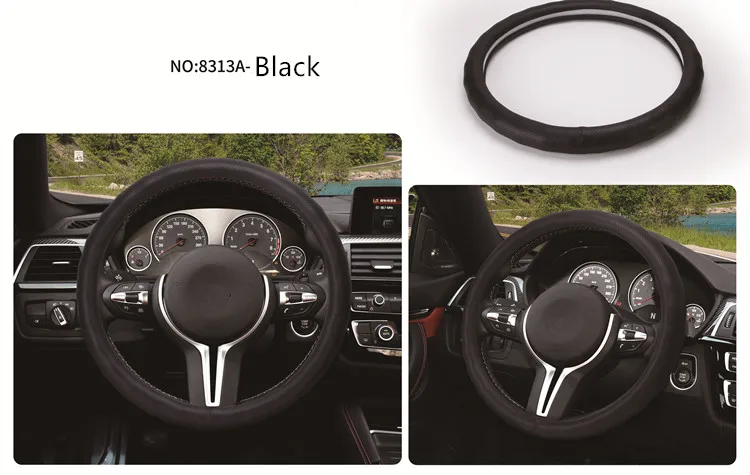 Odorless Silicone Inner Ring Car Steering Wheel Cover Velvet Anti-slip Car Styling Accessories Steering Wheel Cover (9)