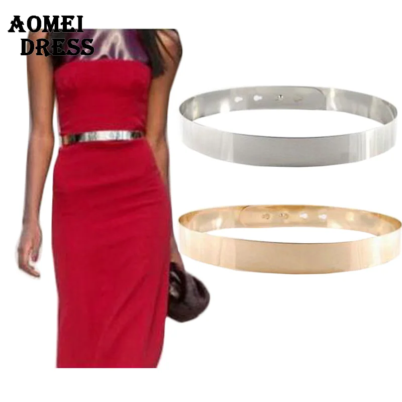 Buy Silver Golden alloy Waist Belt Sashes Women Gold
