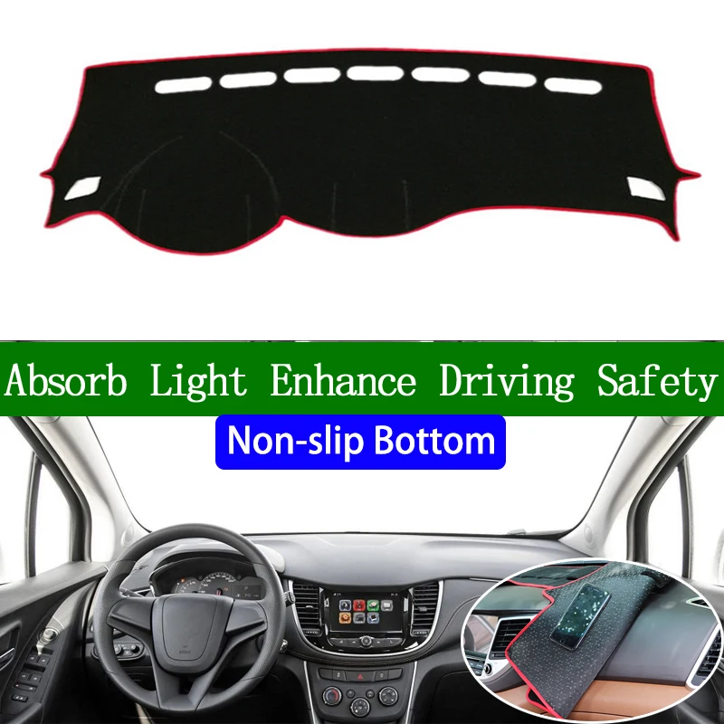

For Chevrolet Trax 2017 2018 2019 Non-slip Bottom Dashboard Cover Car Decals Car Stickers Interior Car Accessories