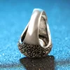 Bagues rondes Vintage en opale blanche pour hommes, nouvel arrivage de luxe, accessoires de journal intime Vampire couleur argent, bijoux ethniques tibétains, 2022 ► Photo 3/6
