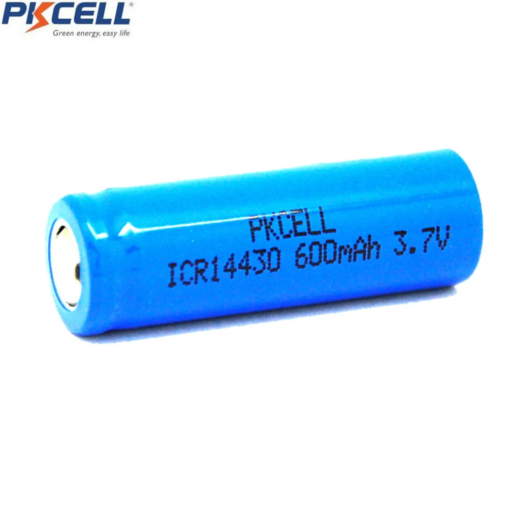

Low self discharge Batteries ICR14430 600mah ICR 14430 Liion Rechargeable Batteria For LED lights, camera batteries, flashl