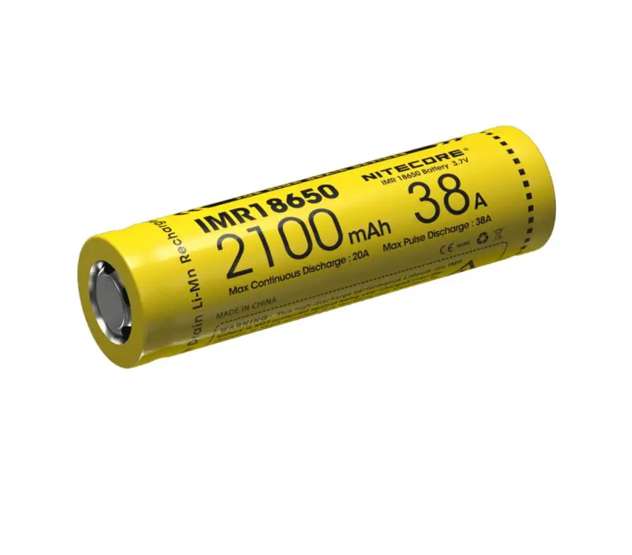 2 шт. Nitecore IMR18650 Hight Drain Battery 2100 мАч 38A идеально подходит для вейпинга устройств |