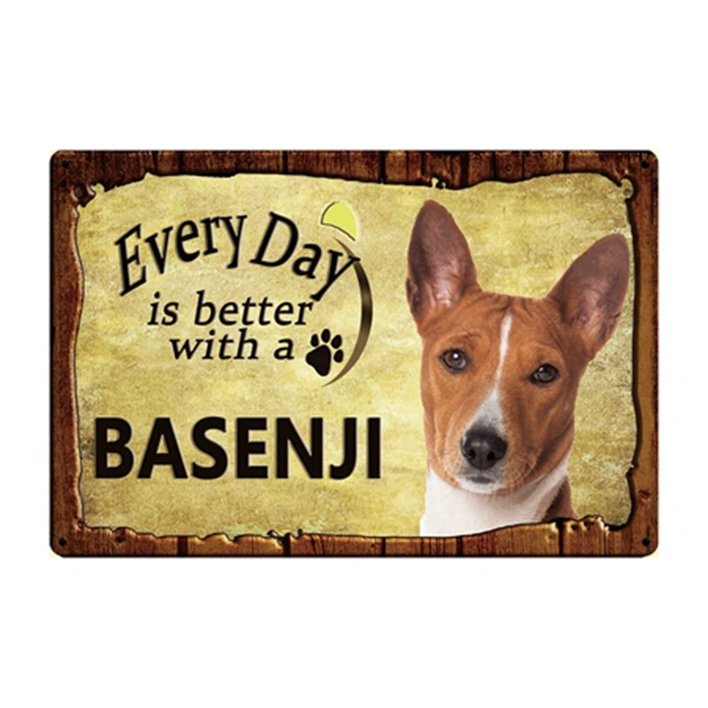 [Kelly66] животные собака Waring Akita Basenji Beagle Hound металлическая вывеска оловянный плакат табличка для домашнего декора настенная живопись 20*30 см размер Dy84 - Цвет: y-2927