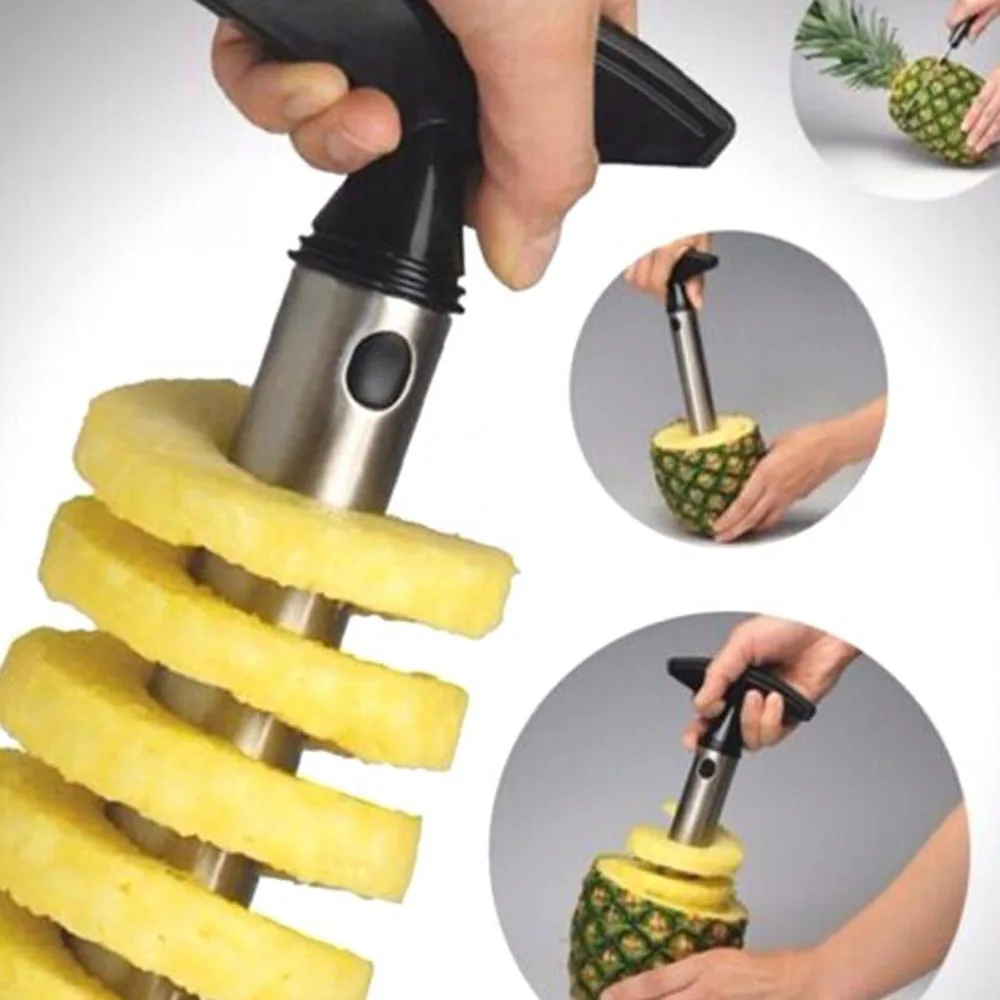 

New 1Pc Stainless Steel Easy To Use Pineapple Peeler Accessories Pineapple Slicers Fruit Cutter Slicer Parer Knife Kitchen Tools