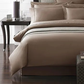 

1200 Thread Count gold brown purple color special Egyptian cotton bedding set King Queen size 4 pieces set flat fitted sheet set
