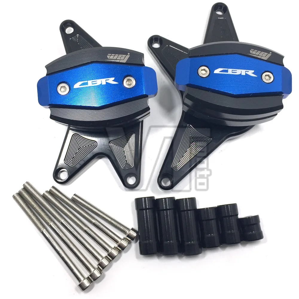 

Blue Aluminum Falling Protector Motorcycle Frame Sliders Anti Crash Pad Anticaida For Honda cbr1000rr 2008 2009 2010 2011 2012